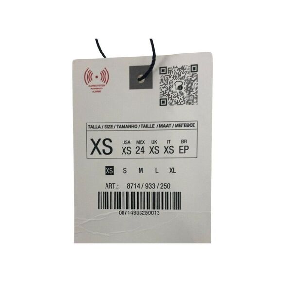 Zara Women Mini Sequin Dress XS White Fringed Short Sleeve 8714/933 NWT - Picture 7 of 12